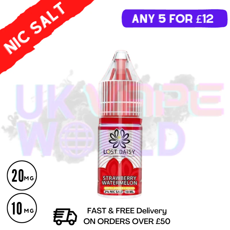 Strawberry Watermelon LOST Daisy Nic Salt 10ML eLiquid