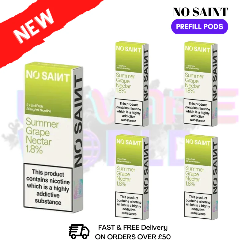 Summer Grape Nectar No Saint Prefilled Pods Box Of 5