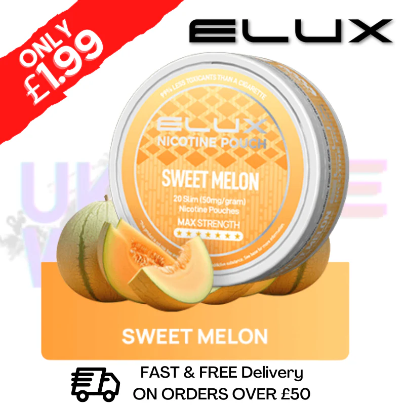 Sweet Melon Elux Legend Nicotine Pouches - ONLY £3.99