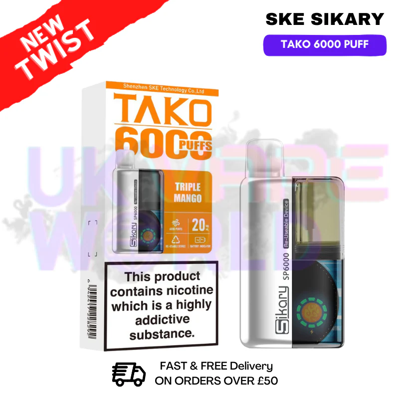 Triple Mango SKE SIKARY 6000 PUFF 6K Prefilled Kit