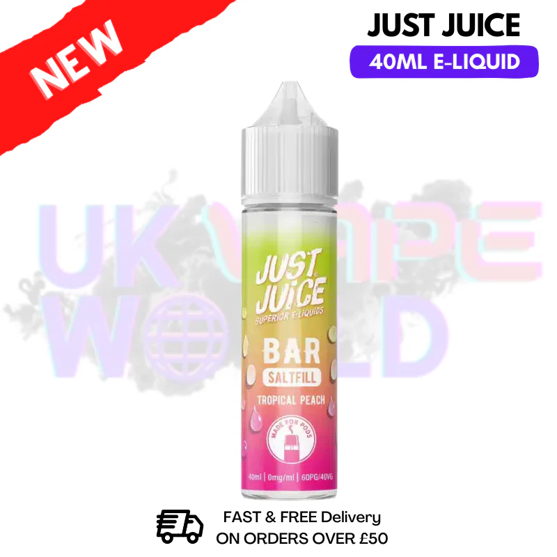 Tropical Peach Just Juice 40ml Saltfill E-Liquid
