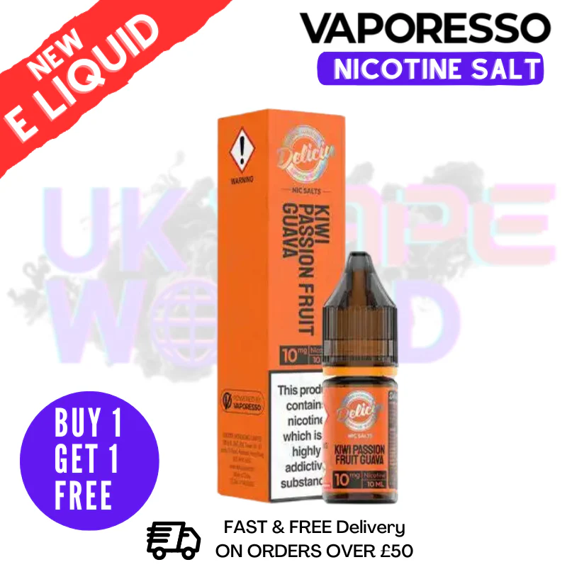 Vaporesso Deliciu by Kiwi Passion Fruit Guava Nic Salt E-Liquid
