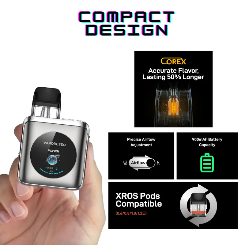 Vaporesso Xros Nano 4 Titanium Silver Vape Kit - Image 2
