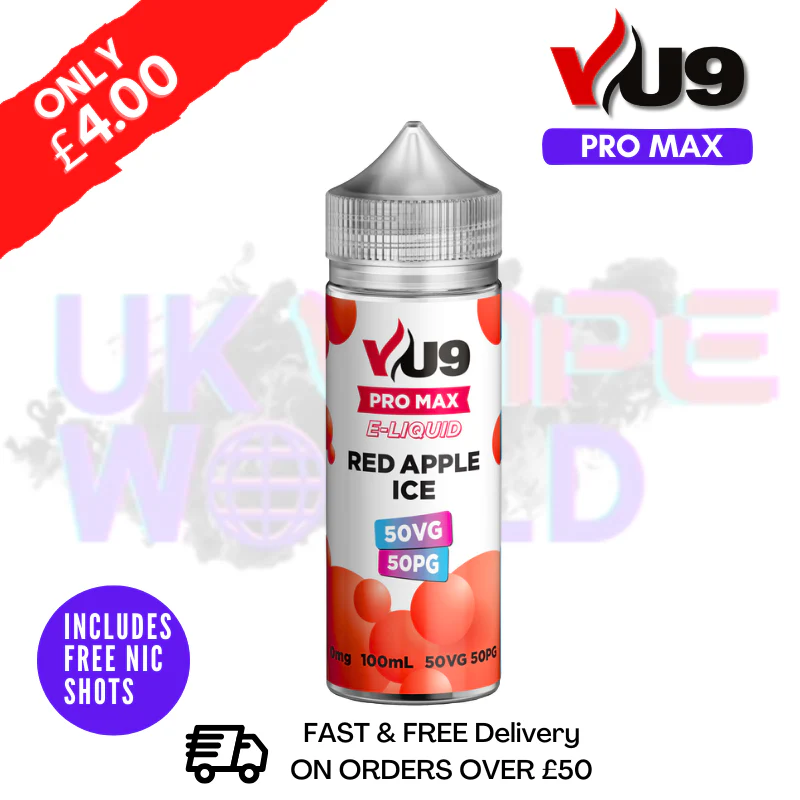 VU9 Pro Max 50/50 Shortfill Juice 100ML Eliquid | FREE NIC Shots - Image 6