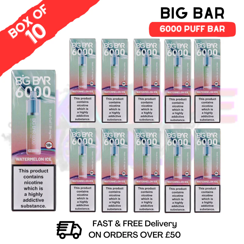 Watermelon ICE Feoba PRO 6000 Puff 6K Box Of 10