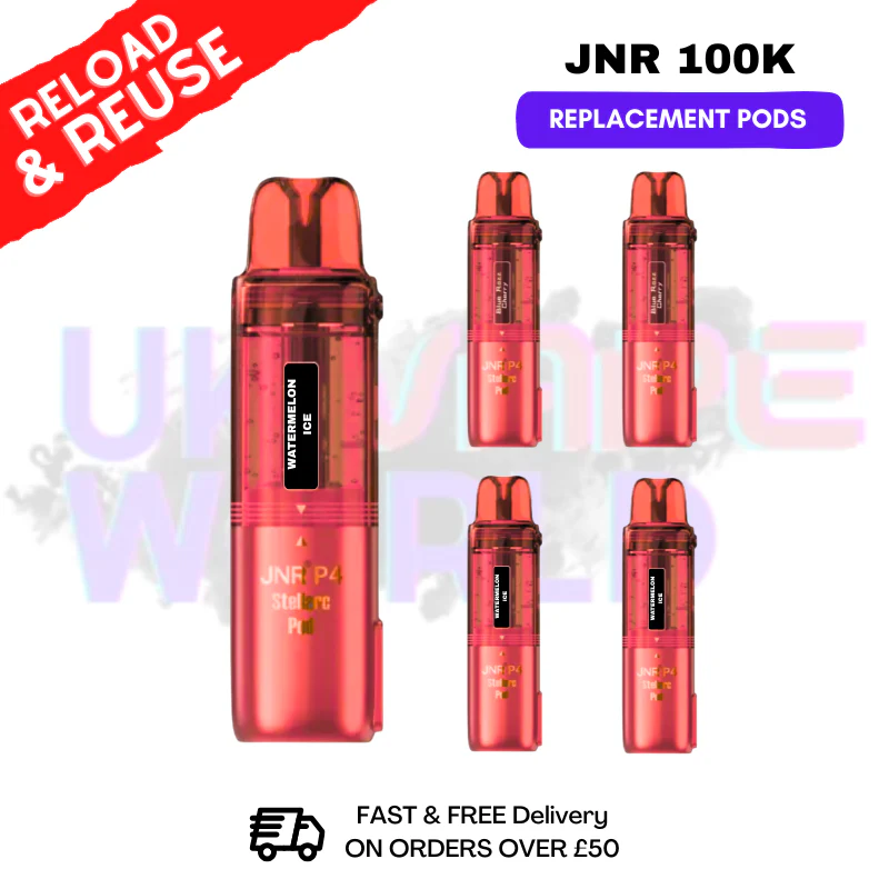 Watermelon ICE JNR 100k Sterllarc Replacement Pods Box Of 5