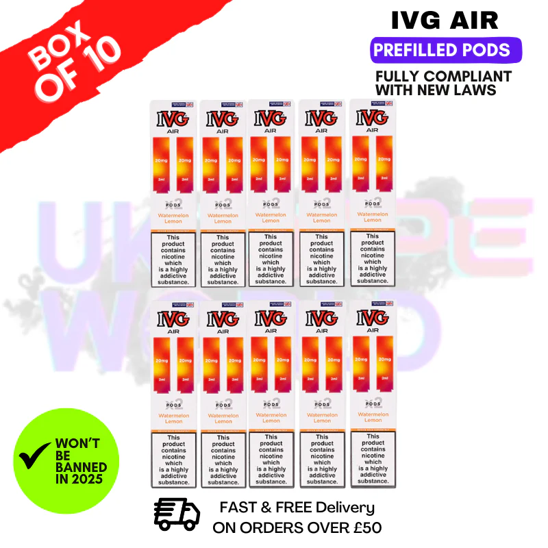 Watermelon Lemon IVG AIR Prefilled Pod Box Of 10