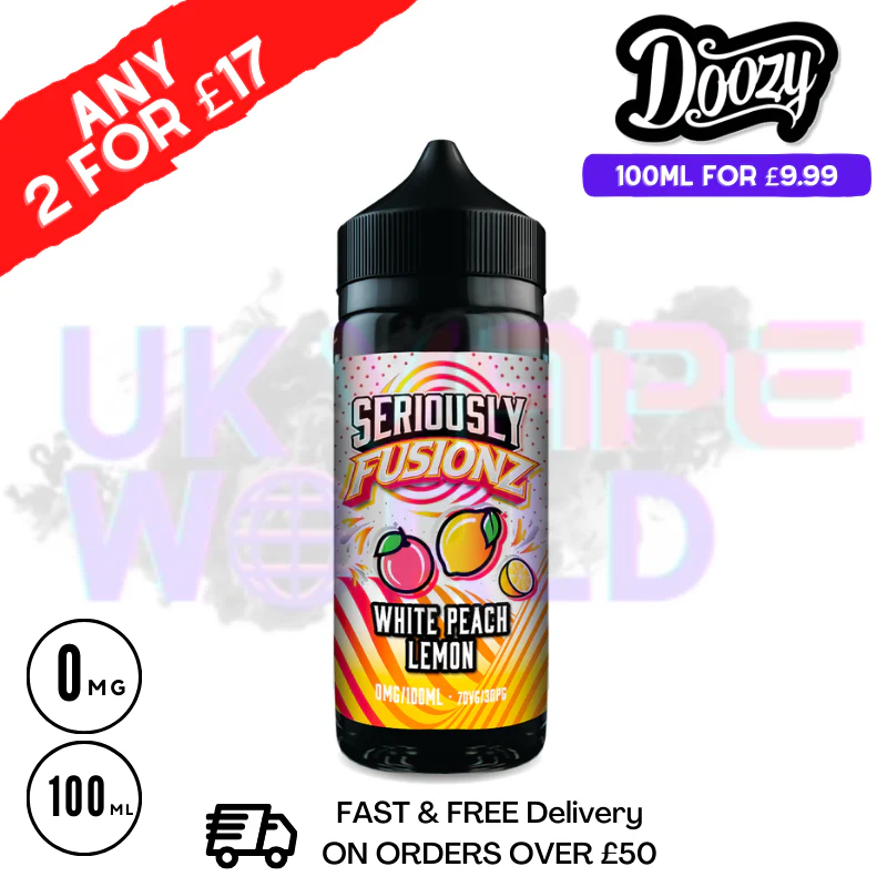 White Peach Lemon Doozy eJuice Shortfill 100ML Eliquid