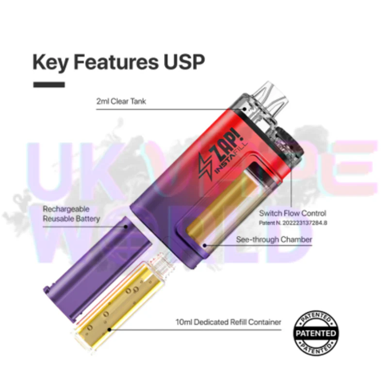 Zap Instafill Bar 3500 Puff Lemon Lime - Image 2